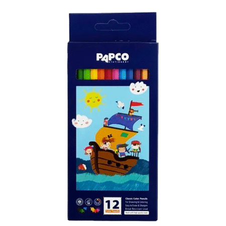 مداد رنگی 12 تایی papco